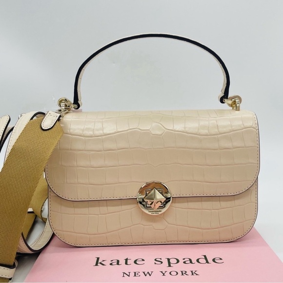 NWT Kate Spade Audrey Flap Crossbody Bag Croco Embossed - Picture 1 of 11